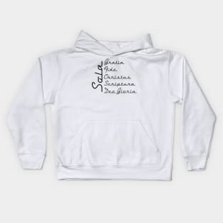 The Five Solas Retro Kids Hoodie